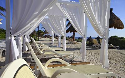 Sunbeds on the beach